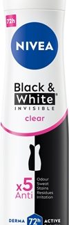 NIVEAInvisible Black & White Clear antitraspirante in spray da donna 150 ml