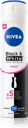 NIVEAInvisible Black & White Clear antitraspirante in spray da donna 150 ml