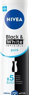 NIVEAInvisible Black & White Pure deodorante antitraspirante contro macchie bianche e gialle 150 ml
