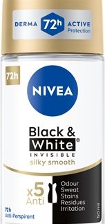 NIVEAInvisible Black & White Silky Smooth antitraspirante roll-on da donna 50 ml