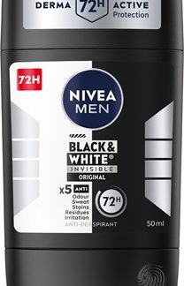 NIVEAMEN Black & White Invisible Original antitraspirante solido per uomo 50 ml
