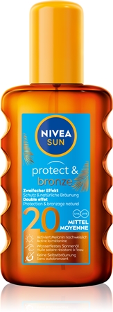NIVEASUN Protect & Bronze olio abbronzante secco SPF 20 200 ml