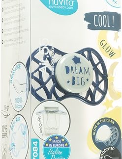 NuvitaCool Orthodontic 6m+ ciuccio Blue moon night 1 pz