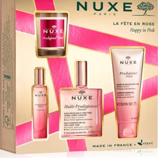 NuxeHuile Prodigieuse Florale confezione regalo per viso, corpo e capelli 4 pz