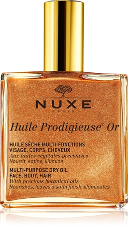 NuxeHuile Prodigieuse Or olio secco multifunzione con glitter per viso, corpo e capelli 100 ml