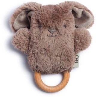 O.B DesignsBunny Soft Rattle Toy giocattolo di pelouche con sonaglio Earth Taupe 3m+ 1 pz