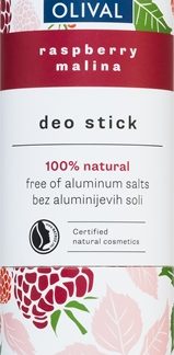 OlivalNatural Raspberry deodorante solido senza sali di alluminio 40 g