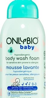 OnlyBioBaby Hypoallergenic mousse detergente corpo per neonati 300 ml