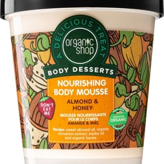 Organic ShopBody Desserts Almond & Honey mousse corpo nutriente e idratante 450 ml