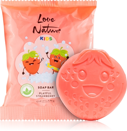 OriflameLove Nature Kids Playful Strawberry sapone detergente solido per la pelle del bambino 75 g