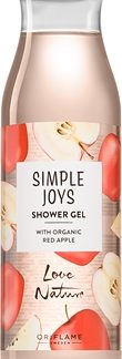 OriflameLove Nature Simple Joys gel doccia rinfrescante Organic Red Apple 250 ml