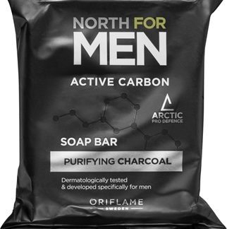 OriflameNorth for Men Active Carbon sapone detergente solido con carbone attivo 100 g