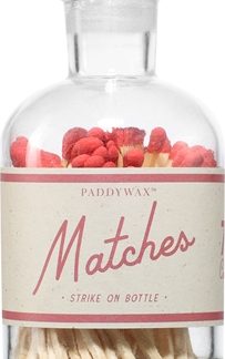 PaddywaxMatches Red Glass fiammiferi 1 pz