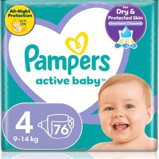 PampersActive Baby Size 4 pannolino monouso 9-14 kg 76 pz