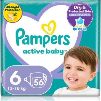 PampersActive Baby Size 6 pannolino monouso 13-18 kg 56 pz