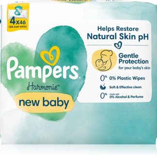 PampersHarmonie New Baby salviette detergenti umidificate per bambini 4x46 pz