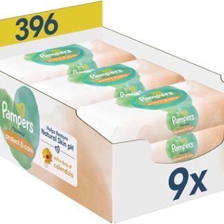 PampersHarmonie Protect&Care salviette detergenti umidificate per bambini con calendula 396 pz