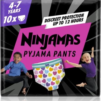 PampersNinjamas Pyjama Pants pannolini a mutandina da notte 17-30 kg Hearts 10 pz