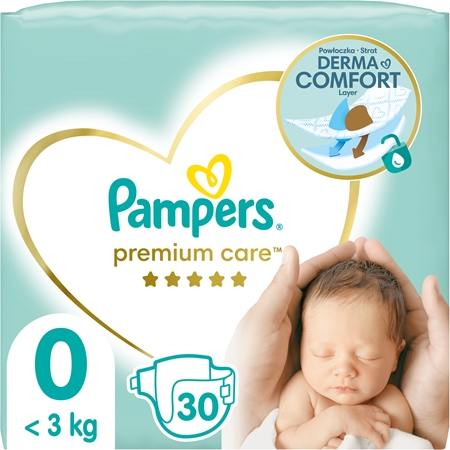 PampersPremium Care Size 0 pannolino monouso < 3kg 30 pz