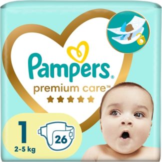 PampersPremium Care Size 1 pannolino monouso 2-5 kg 26 pz