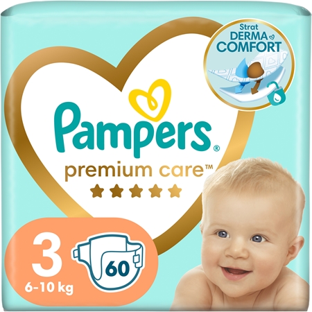 PampersPremium Care Size 3 pannolino monouso 6-10 kg 60 pz