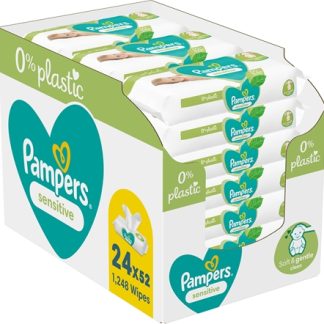 PampersSensitive Plastic Free salviette detergenti umidificate per bambini per pelli sensibili 24x52 pz