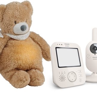 Philips AventBaby Monitor SCD891/26+NATTOU Sleepy Bear Pale Brown confezione regalo per bebè 0 m+