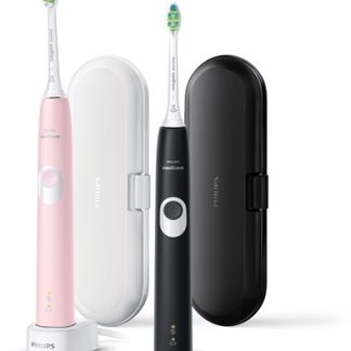 PhilipsSonicare 4300 HX6800/35 spazzolino sonico elettrico. 2 corpi Black and Pink 1 pz