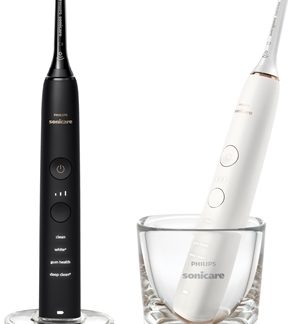 PhilipsSonicare 9000 DiamondClean HX9914/57 spazzolino sonico elettrico. 2 corpi Black and Rosegold 2 pz