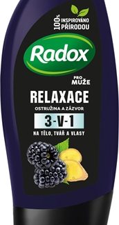 RadoxMen Feel Wild gel doccia per viso, corpo e capelli per uomo Blackberry & Ginger 225 ml