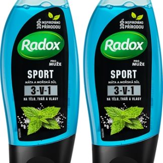 RadoxSport Mint & Sea Salt gel doccia rinfrescante confezione conveniente 2× 250 ml