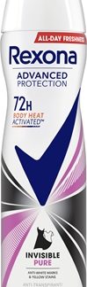 RexonaAdvanced Protection Invisible Pure antritraspirante contro le macchie bianche e gialle 72 ore 150 ml