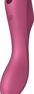 SatisfyerCurvy TRINITY 3 vibratore con stimolatore clitorideo Red 17.7 cm