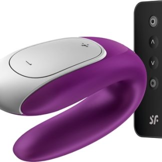 SatisfyerDouble FUN vibratore per coppie Purple 9,2 cm