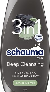 SchwarzkopfSchauma MEN shampoo al carbone attivo per viso, corpo e capelli 400 ml