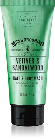 Scottish Fine SoapsMen’s Grooming Vetiver & Sandalwood gel detergente per corpo e capelli per uomo 200 ml