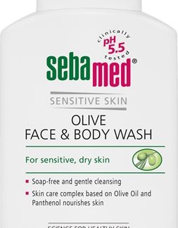 SebamedWash emulsione detergente delicata per corpo e viso con olio d'oliva 200 ml