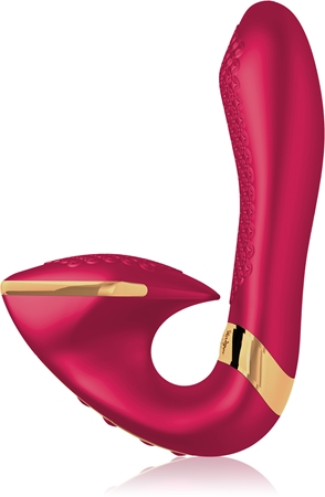 ShungaSoyo vibratore con stimolatore clitorideo raspberry 16,8 cm