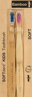 SOFTdentBamboo Kids spazzolino da denti in bambù per bambini 2 pz
