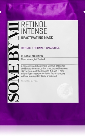 Some By MiRetinol Intense Reactivating Mask maschera antirughe in tessuto per pelli mature22 g