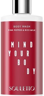 SoulettoPink Pepper & Rice Milk Body Wash gel doccia rilassante 300 ml