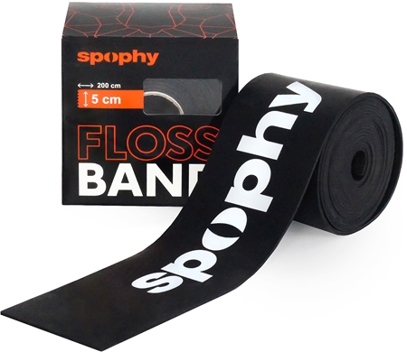 SpophyFlossband dispositivo medico fascia elastica compressiva colore Black, 5 cm x 2 m 1 pz