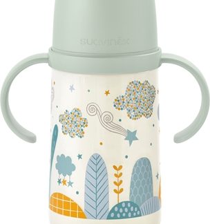 SuavinexDreams Second bottiglia per bambini con maniglie Green 6 m+ 270 ml