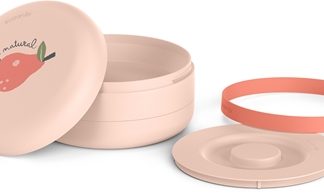 SuavinexGo Natural Bentoo set di ciotole Pink Pear 4 m+ 2 pz