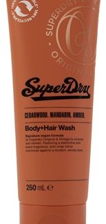 SuperdryCedarwood. Mandarin. Amber. gel doccia per corpo e capelli per uomo 250 ml