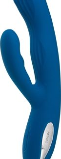 SvakomAylin Powerful Pulsating Dual-Headed vibratore con stimolatore clitorideo Blue 21,5 cm