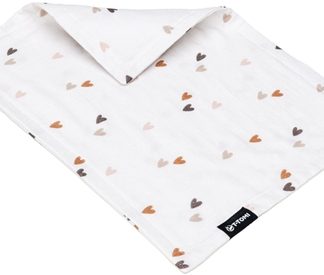 T-TOMIBIO Muslin Diaper Under the Head panno di mussola per la testa Love 30 x 40 cm 1 pz