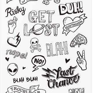 TATTonMeTemporary Tattoos School tatuaggio per bambini waterproof 1 pz