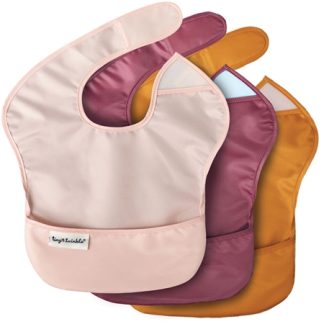 Tiny TwinkleEasy Bibs bavaglino Rose, Burgundy, Cinnamon 3 pz