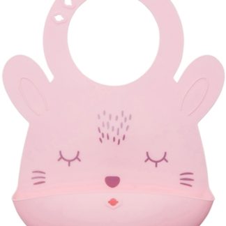Tiny TwinkleSilicone Roll-up Bibs bavaglino Rose Bunny 4m+ 1 pz